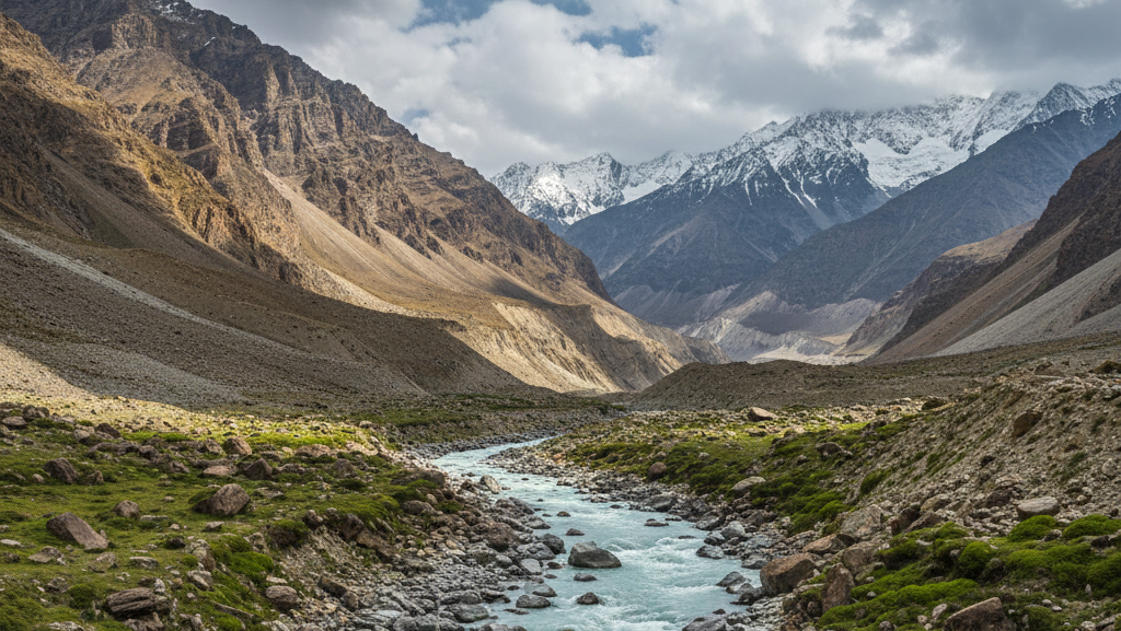 Paysage naturel de la vallée du Lahaul